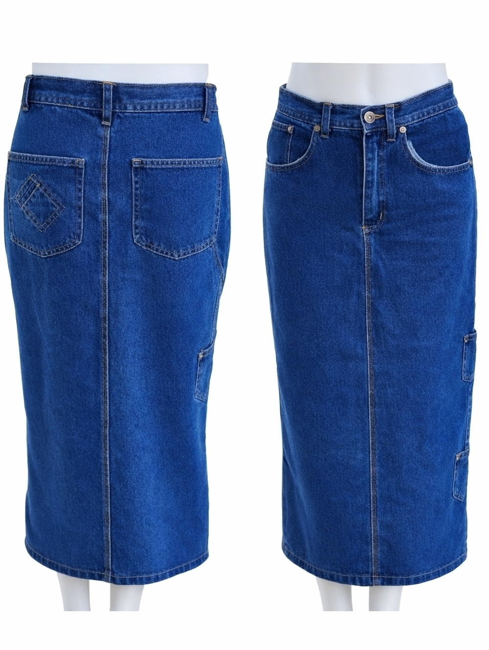 Vintage Big‎ Pocket Denim Skirt.11/12